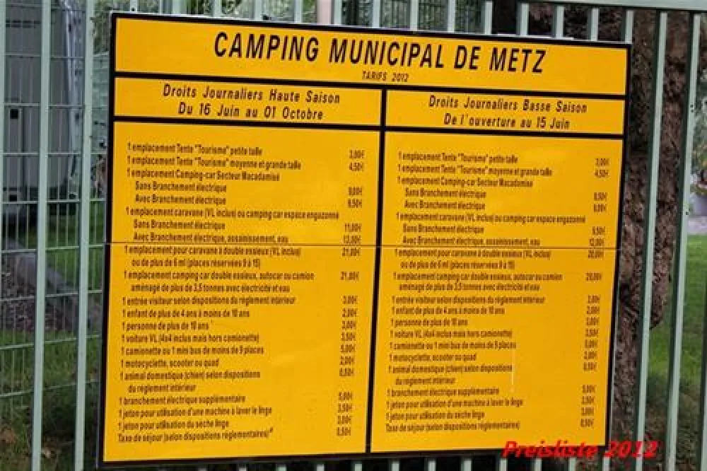 Terrain de Camping Municipal de Metz-Plage