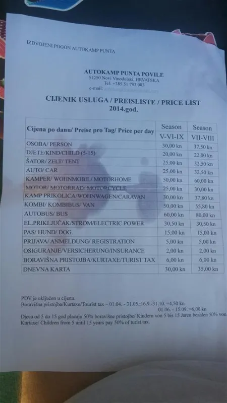 Camping Punta Povile