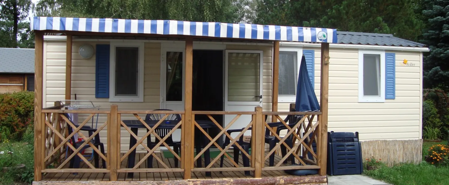 Bungalow-Garten im Zeltplatz Koblenz am Knappensee