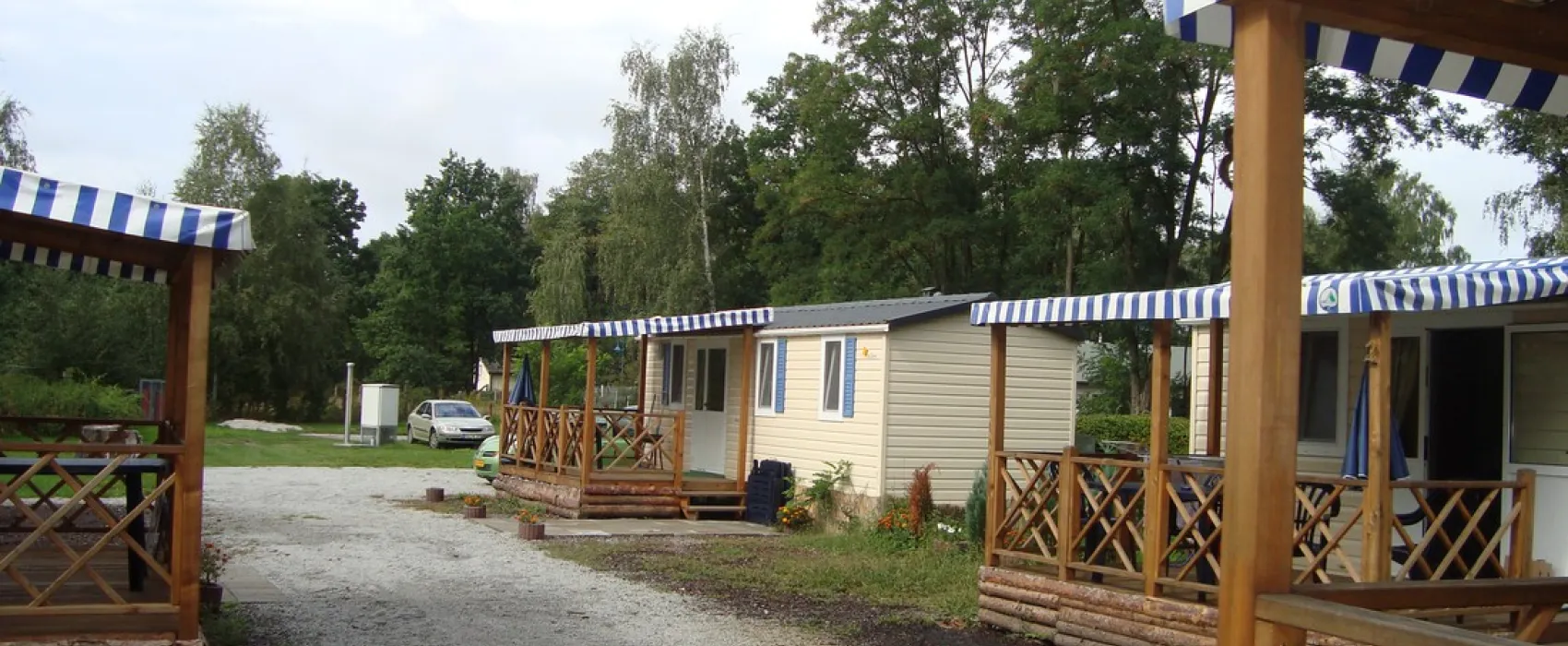 Bungalow-Garten im Zeltplatz Koblenz am Knappensee