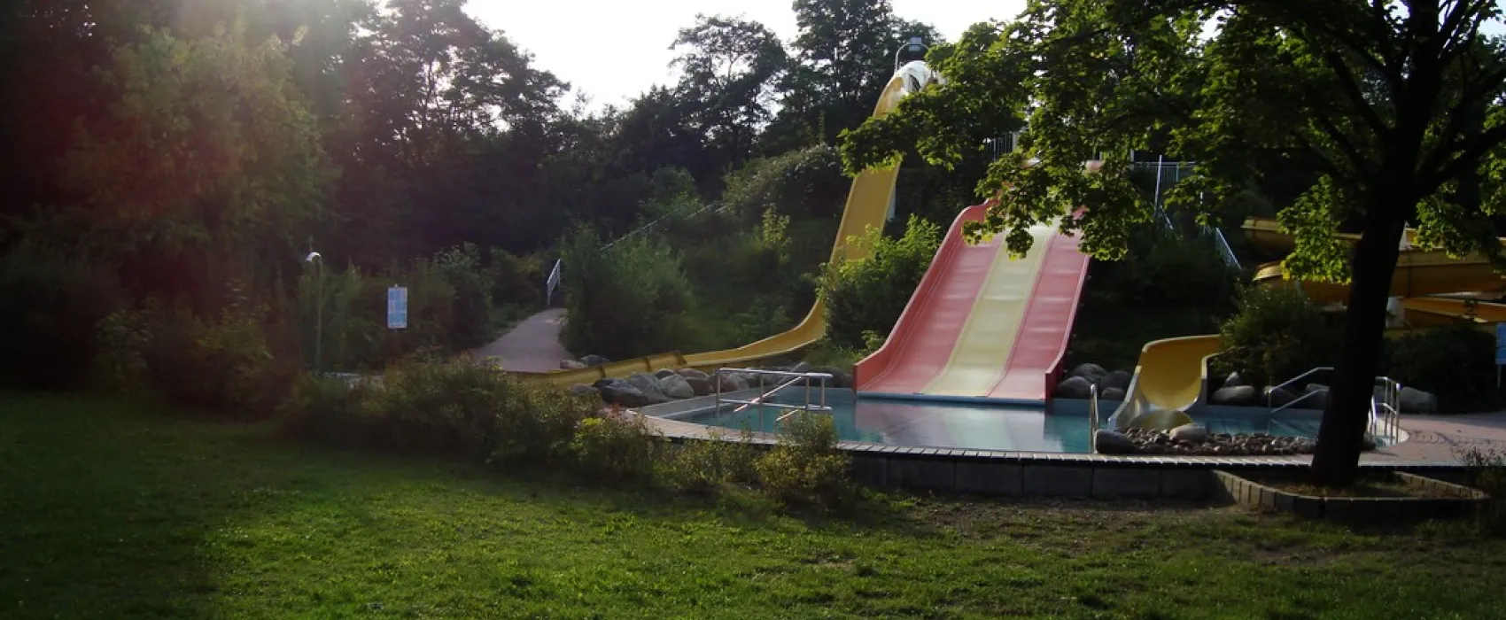 Bungalow-Garten im Zeltplatz Koblenz am Knappensee