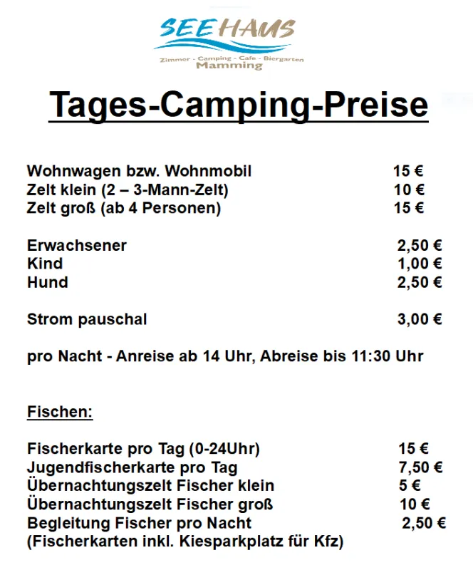 Seehaus Mamming Camping - Biergarten - Cafe & Kiosk