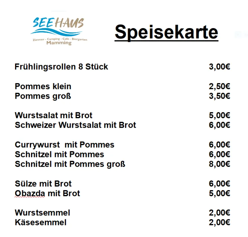 Seehaus Mamming Camping - Biergarten - Cafe & Kiosk