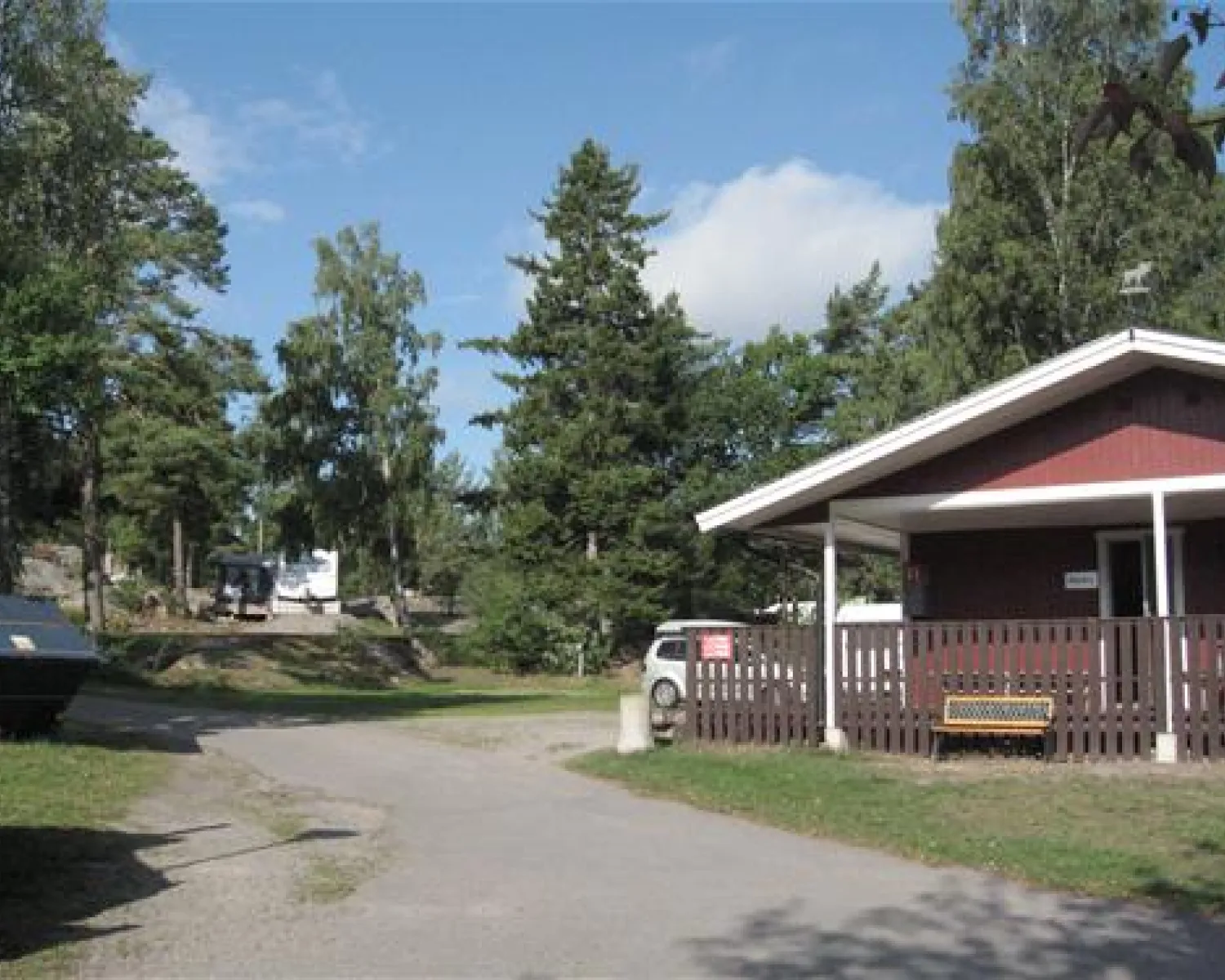 stoff campingstuhl TOMRA Liegestuhl mit Hocker