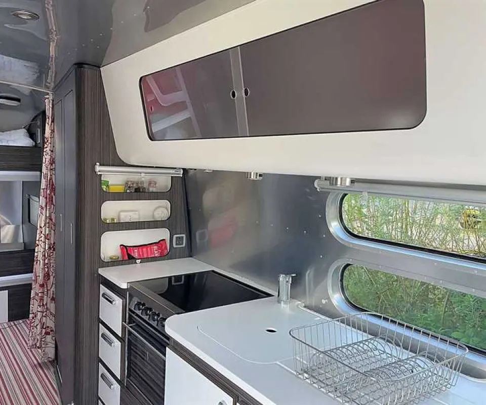 Silver Airstream Glamping