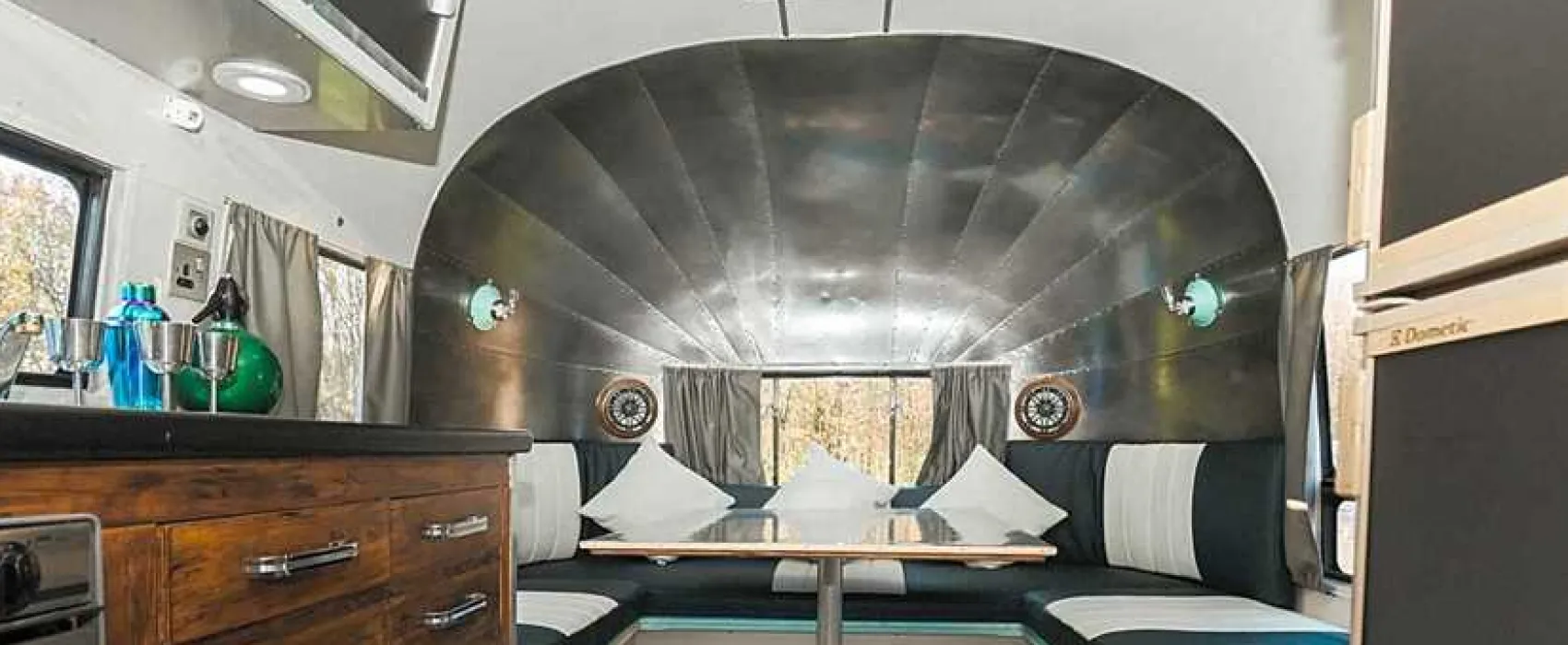 Silver Airstream Glamping