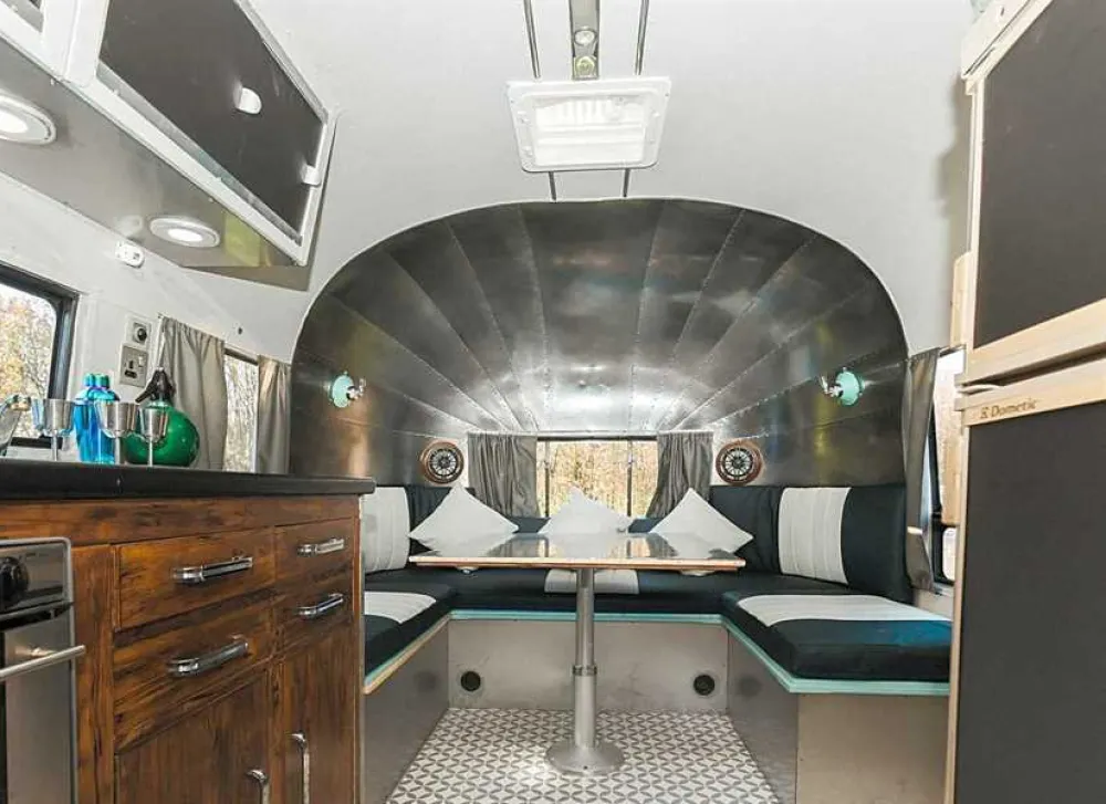 Silver Airstream Glamping