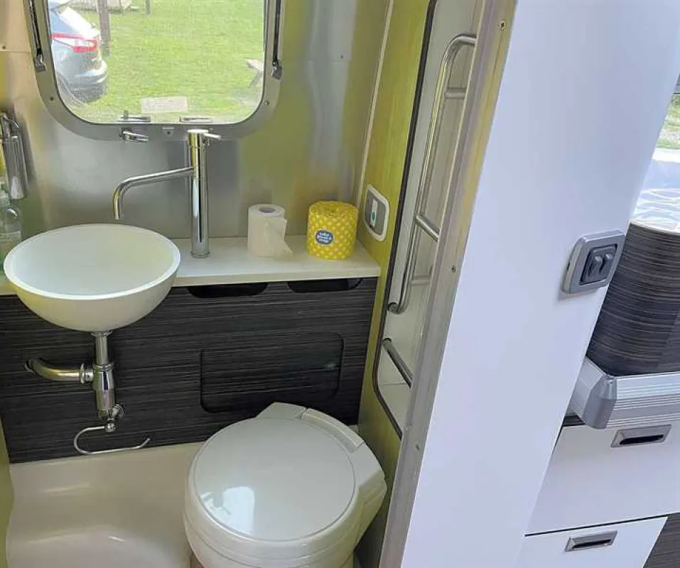 Silver Airstream Glamping