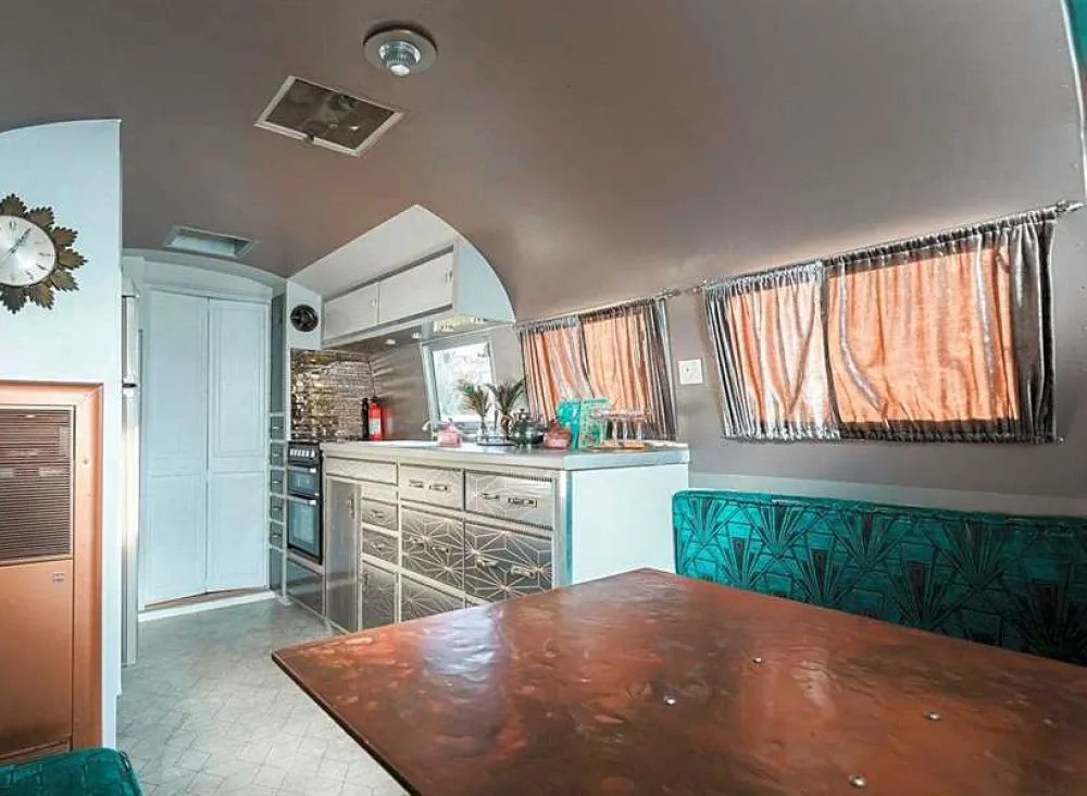 Silver Airstream Glamping