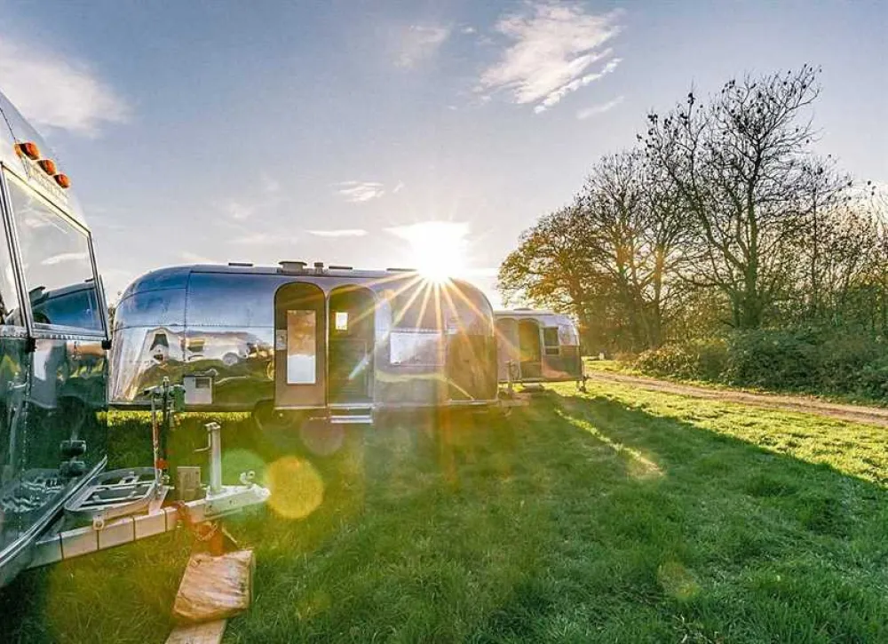 Silver Airstream Glamping