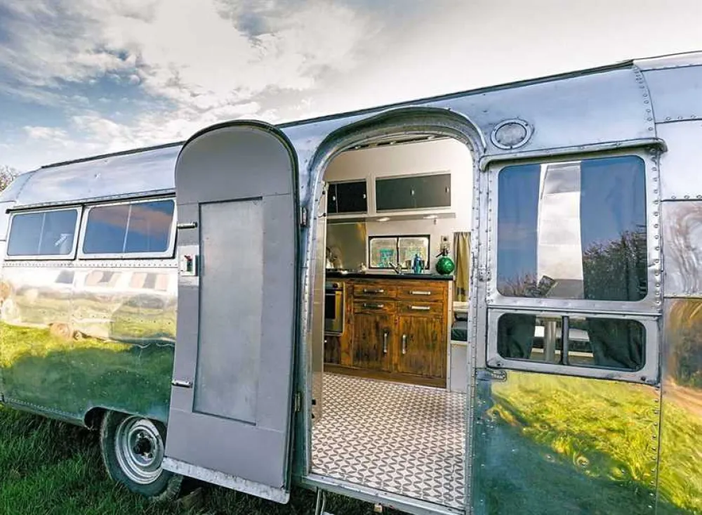 Silver Airstream Glamping