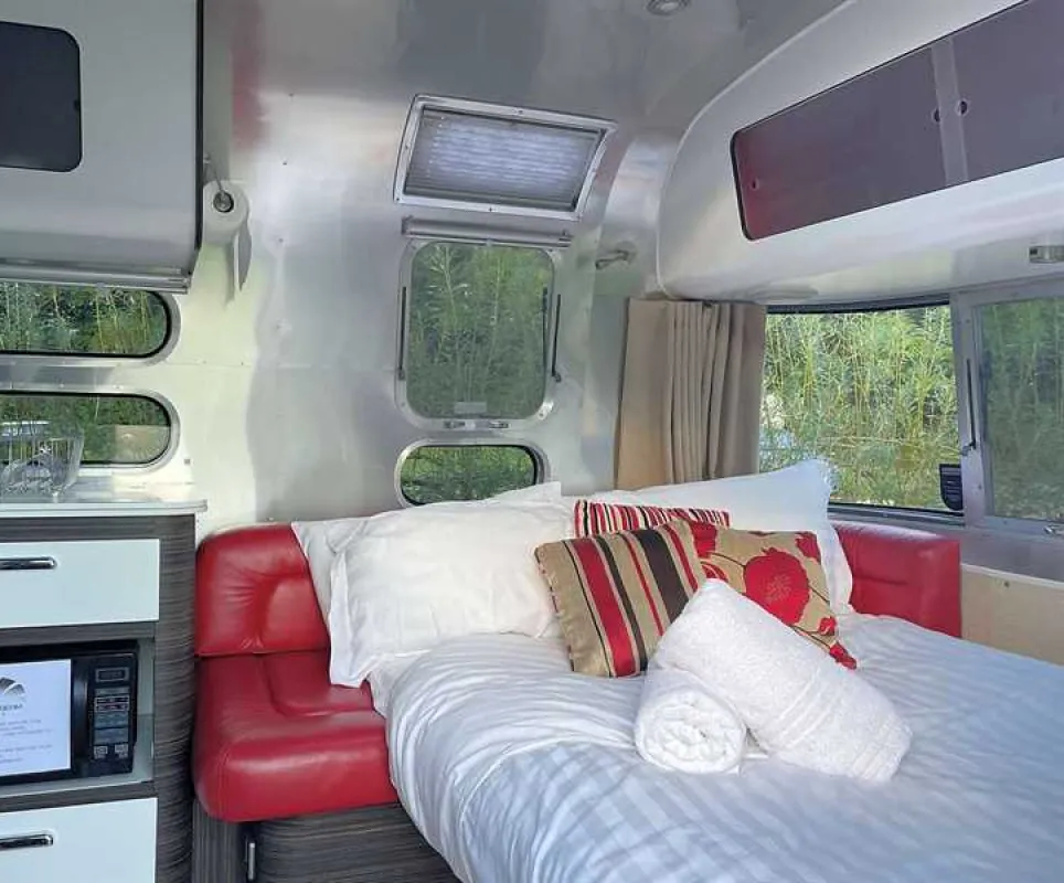 Silver Airstream Glamping