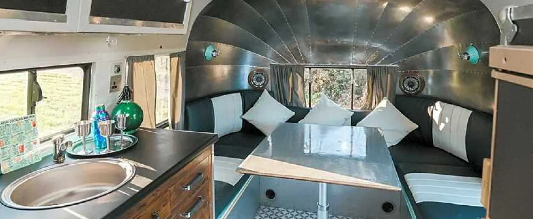 Silver Airstream Glamping