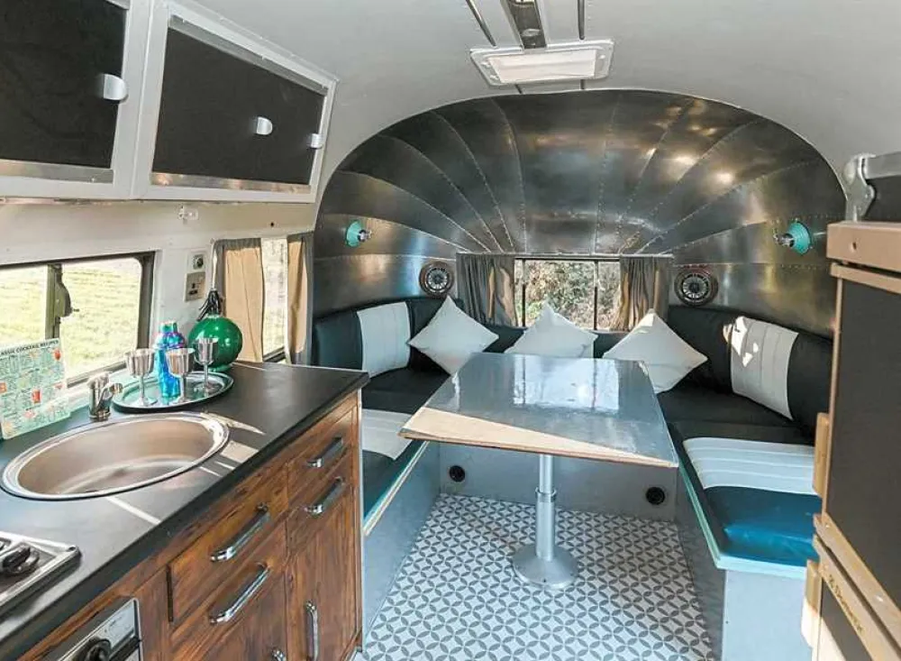 Silver Airstream Glamping