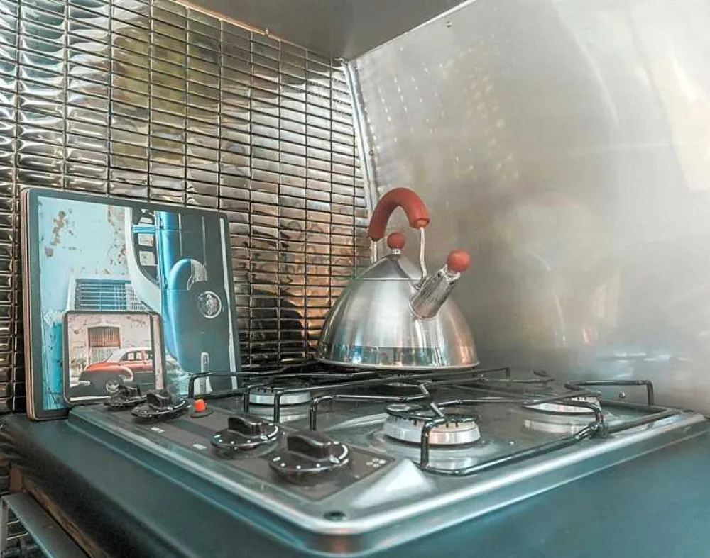 Silver Airstream Glamping