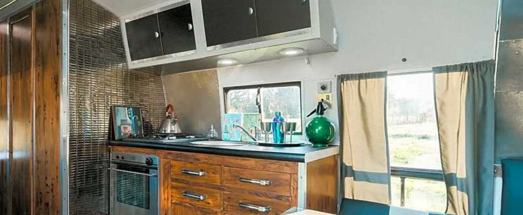 Silver Airstream Glamping