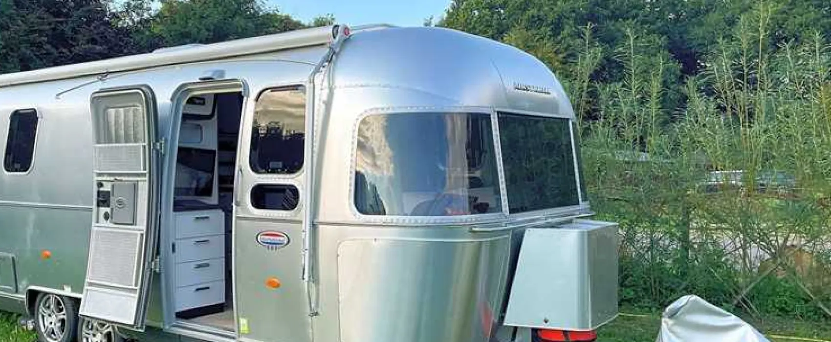 Silver Airstream Glamping