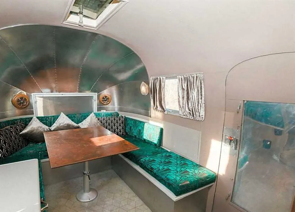Silver Airstream Glamping