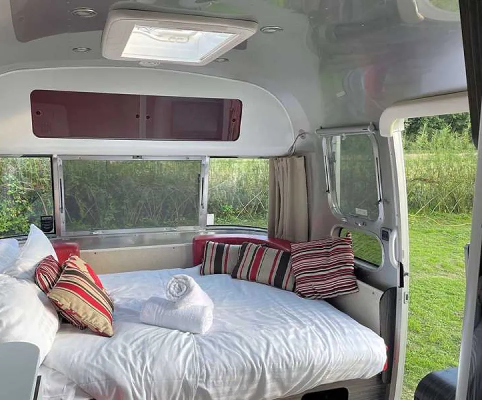 Silver Airstream Glamping