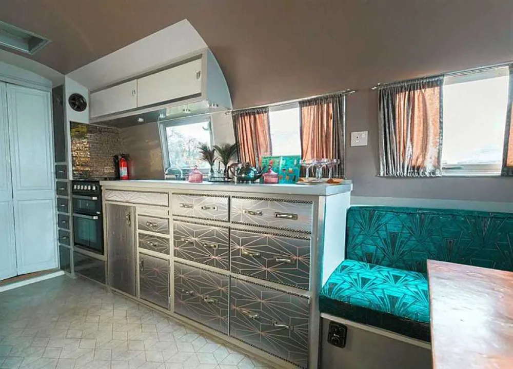 Silver Airstream Glamping